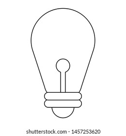 light bulb idea lamp cartoon vector illustration graphic design