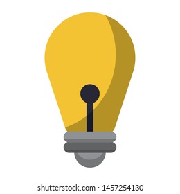 light bulb idea lamp cartoon vector illustration graphic design