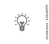 light bulb, idea, lamp outline icon vector