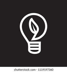 light bulb, idea, lamp outline environment icon vector