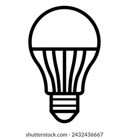 bombilla de luz, idea, vector de icono de contorno de lámpara. eps 10