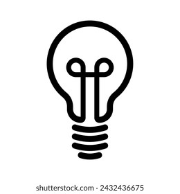 light bulb, idea, lamp outline icon vector. eps 10