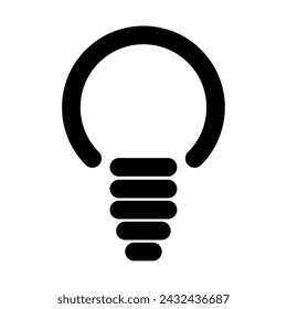 light bulb, idea, lamp outline icon vector. eps 10