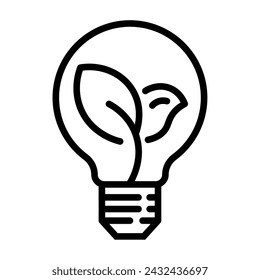 bombilla de luz, idea, vector de icono de contorno de lámpara. eps 10