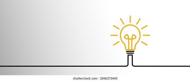Light bulb idea line creative concept sign vector