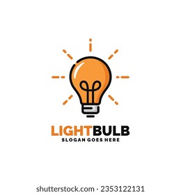 Light bulb idea logo design vector illustration