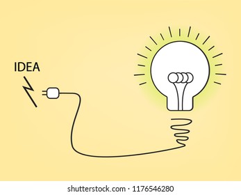 Light bulb idea, Power plug
