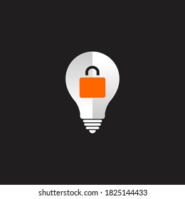 Ilustración de la ilustración de material de la lámpara ligera o de la Idea Protection o Shield Illustration