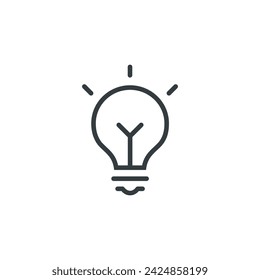 Light bulb idea solution business icon, vector illustration