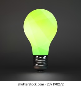 Light bulb idea symbol. 3d vector illustration. Can be used for your business presentation.