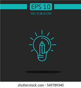 light bulb idea. a symbol of creativity