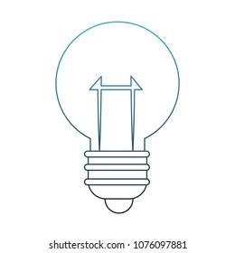 Light bulb idea symbol on blue lines