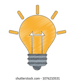 Light bulb idea symbol scribble