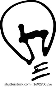 Light bulb idea. Thinking system icon vector.