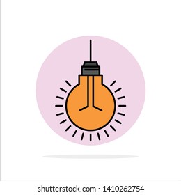 Light, Bulb, Idea, Tips, Suggestion Abstract Circle Background Flat color Icon