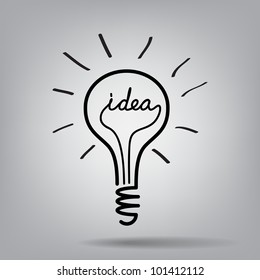 light bulb idea vector