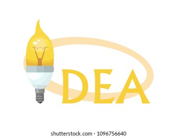 light bulb, idea, vector