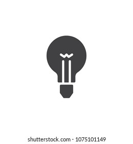 Light bulb idea vector icon. filled flat sign for mobile concept and web design. Lamp simple solid icon. Symbol, logo illustration. Pixel perfect vector graphics