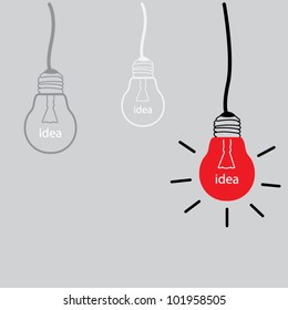 light bulb idea vector illustration