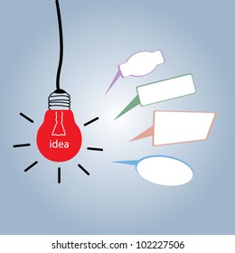 light bulb idea vector illustration