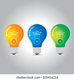 light bulb idea vector illustration