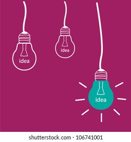 light bulb idea vector illustration