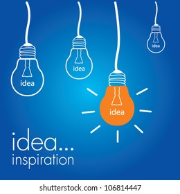 light bulb idea vector illustration