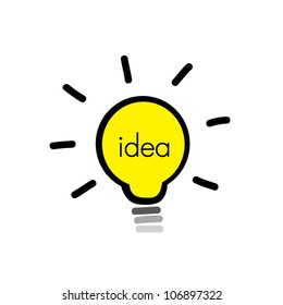 light bulb idea vector illustration