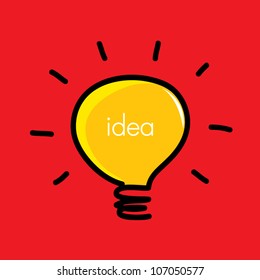 light bulb idea vector illustration