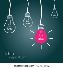 light bulb idea vector illustration