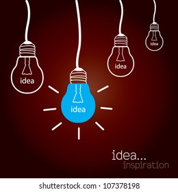 light bulb idea vector illustration