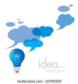 light bulb idea vector illustration