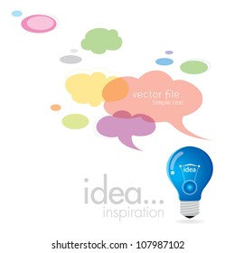 light bulb idea vector illustration