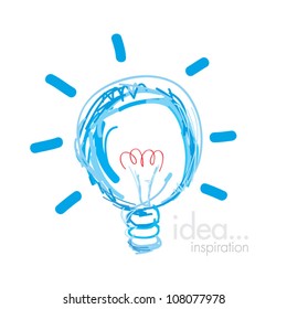 light bulb idea vector illustration
