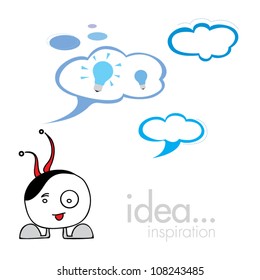 light bulb idea vector illustration