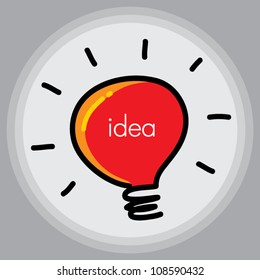 light bulb idea vector illustration
