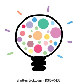 light bulb idea vector illustration