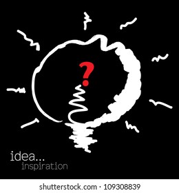 light bulb idea vector illustration