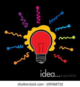 light bulb idea vector illustration