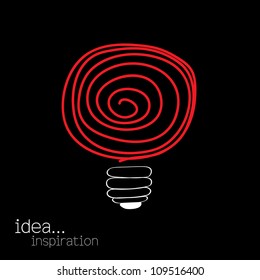 light bulb idea vector illustration