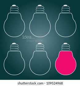 light bulb idea vector illustration