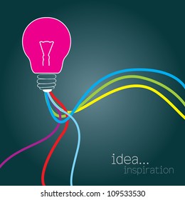 light bulb idea vector illustration