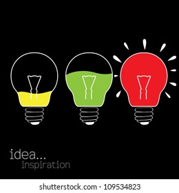 light bulb idea vector illustration