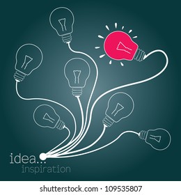 light bulb idea vector illustration