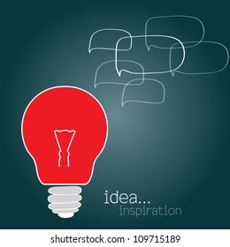 light bulb idea vector illustration