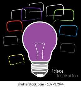 light bulb idea vector illustration