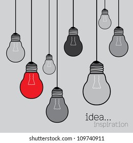 light bulb idea vector illustration