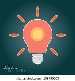 light bulb idea vector illustration