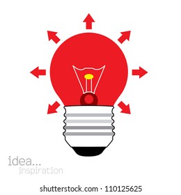 light bulb idea vector illustration