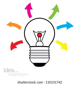 light bulb idea vector illustration
